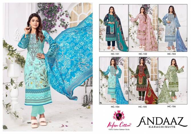 Nafisa Andaaz Karachi Cotton Dress Material Catalog